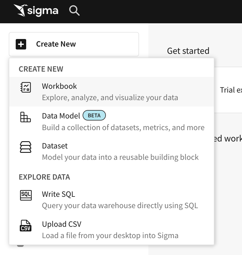 Click the '+ New project' button on the top right