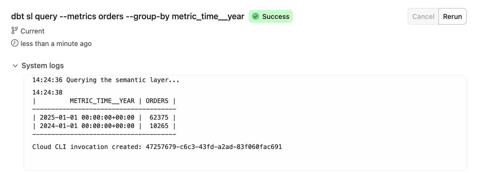 Validate the metrics and time spine output in the Studio IDE Validate the metrics and time spine output in the Studio IDE